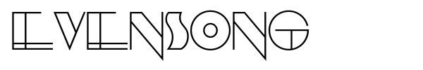 Evensong font preview